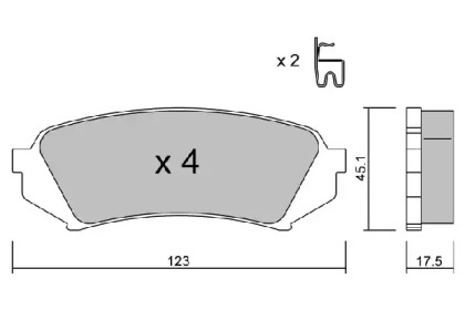 Комплект тормозных колодок AISIN BPTO-2906